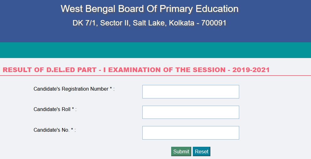 WBBPE D.El.Ed Part 2 Result 2022 Date WB DElEd 2nd Year Results at www.wbbpe.org