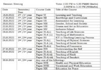 HPU B.Ed Date Sheet 2022 BEd 2nd & 4th Sem Time Table Pdf Download