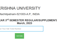 Krishna University Degree 1st & 5th Sem Results 2023 Manabadi UG (BA, B.Sc, B.Com) Result Date @kru.ac.in